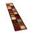 Optic Squares Runner Rug in Deep, Rich Hues - Skid-Resistant 1'8" x 7'6"