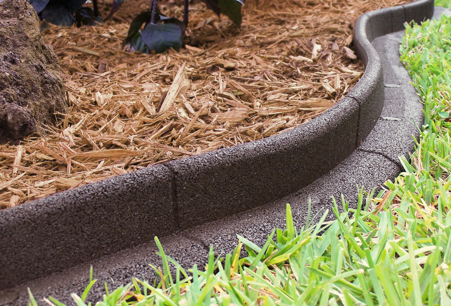 3" x 48" Black Rubber No Dig Landscape Garden Border Edging (Pack 6)