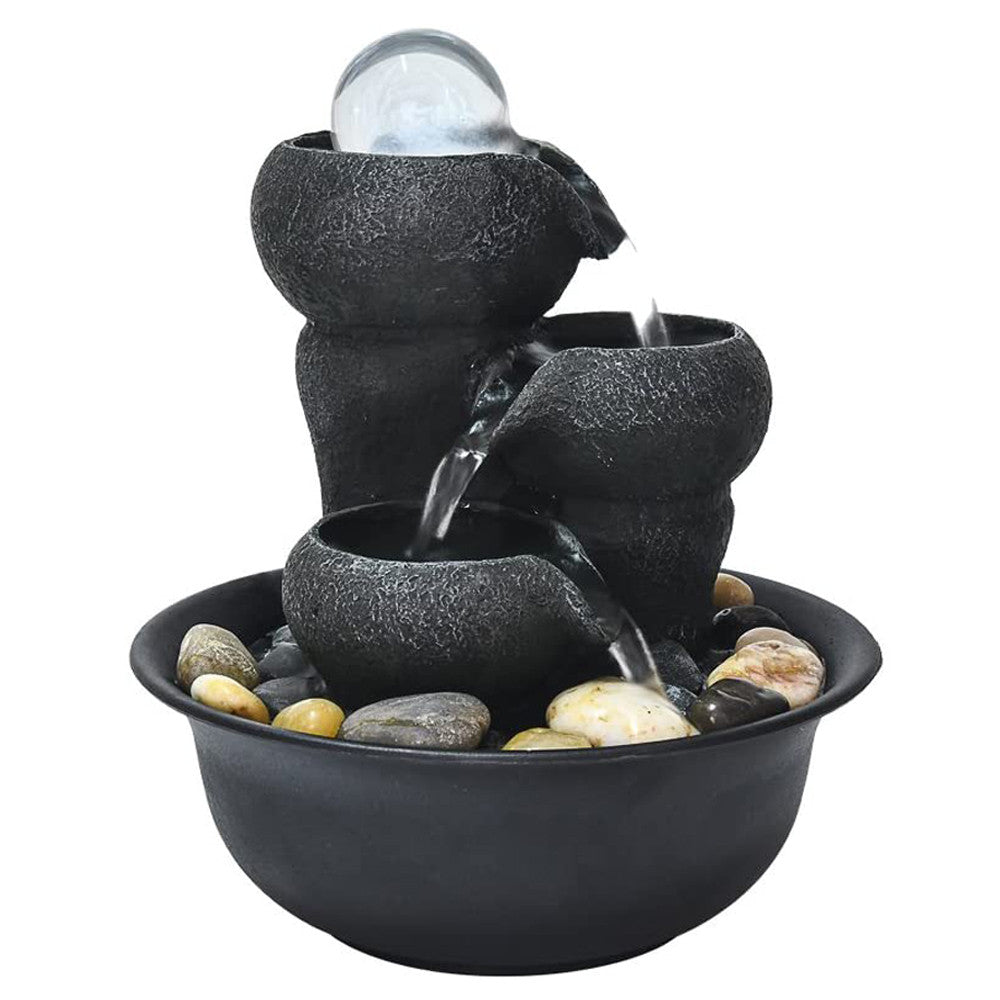 8" Indoor 3-Tier Cascading Tabletop Fountain