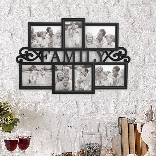 Home Family Collage Picture Frame w/ 7 Openings