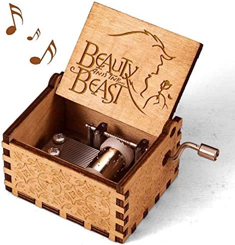 Beauty and The Beast Music Box, Valentine Christmas Birthday Anniversary Wooden Gift
