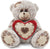 Valentines Day Teddy Bear Stuffed Animals, 8" Plush with Red Heart Pillow for Her (Tan)