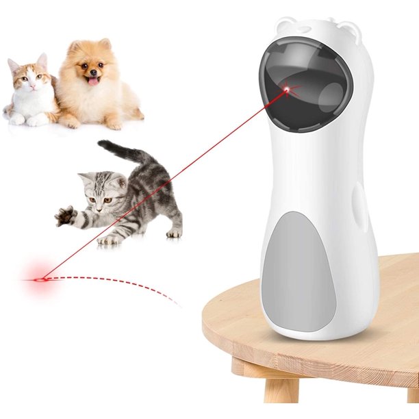 Laser Toy Automatic, Interactive Laser Pointer for Cats/Dogs USB Charging/Battery Powered