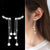 Women Earrings Environmental Friendly Elegant Long Style Tassel Faux Pearls Earrings for Women