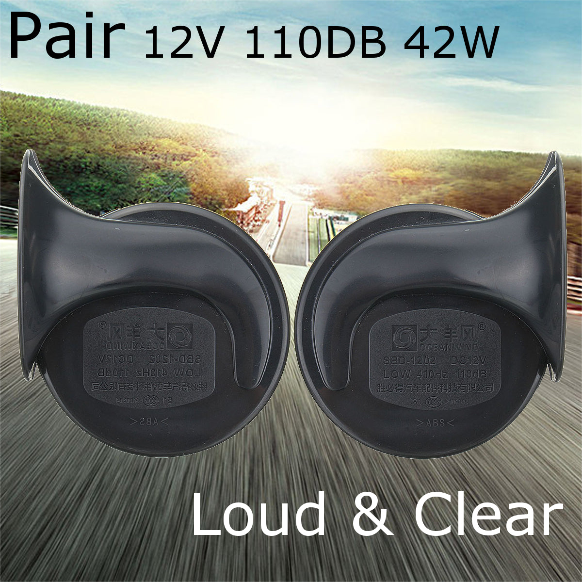 2Pcs Electric Loud Car Train Horn 500DB