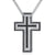 2PCS Sterling Silver Cross Necklaces Box Chain Necklaces for Couples