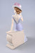 Lady Sitting On Dresser Chair Resin Collectible Figurine,11-inch Height, Pink & Light Purple