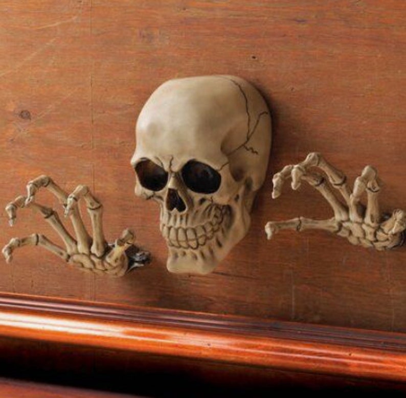 3D-Effect Skeleton Gothic Wall Décor