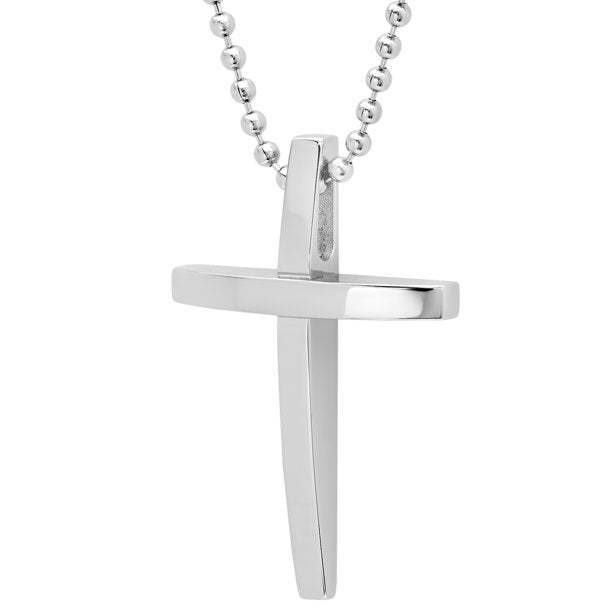 Men's Stainless Steel Cross Pendant Necklace Chain