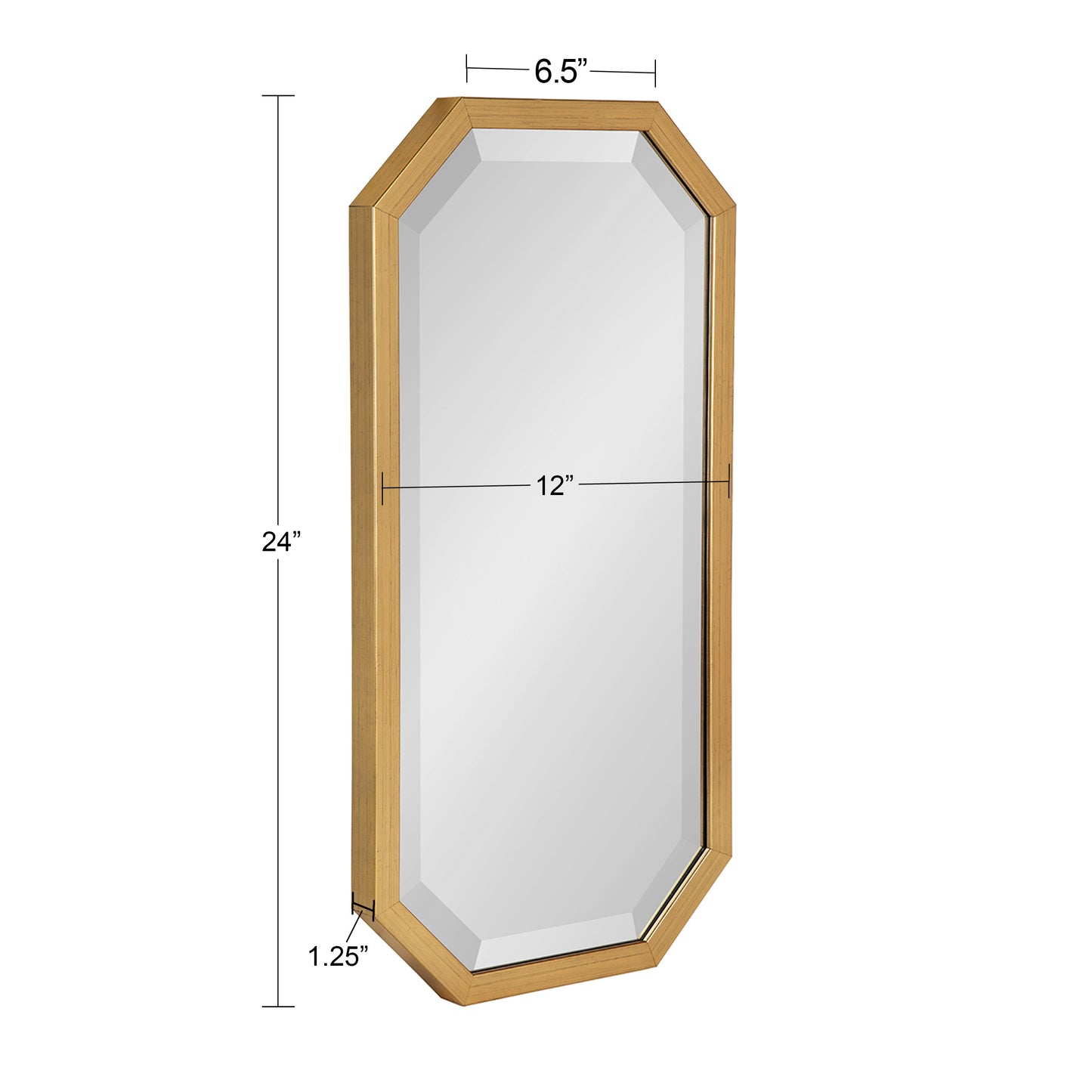 Gold Octagon Wall Mirror Set, Set Of 3