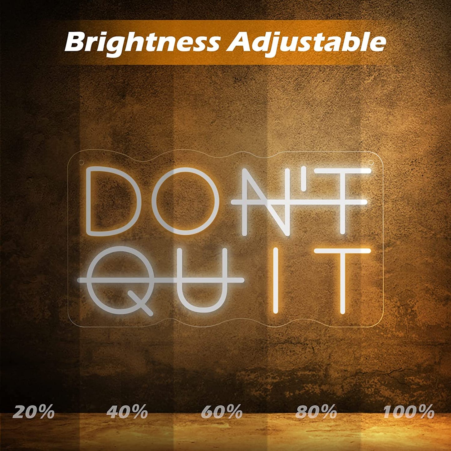 Don't Quit LED Neon Sign for Wall Decoration