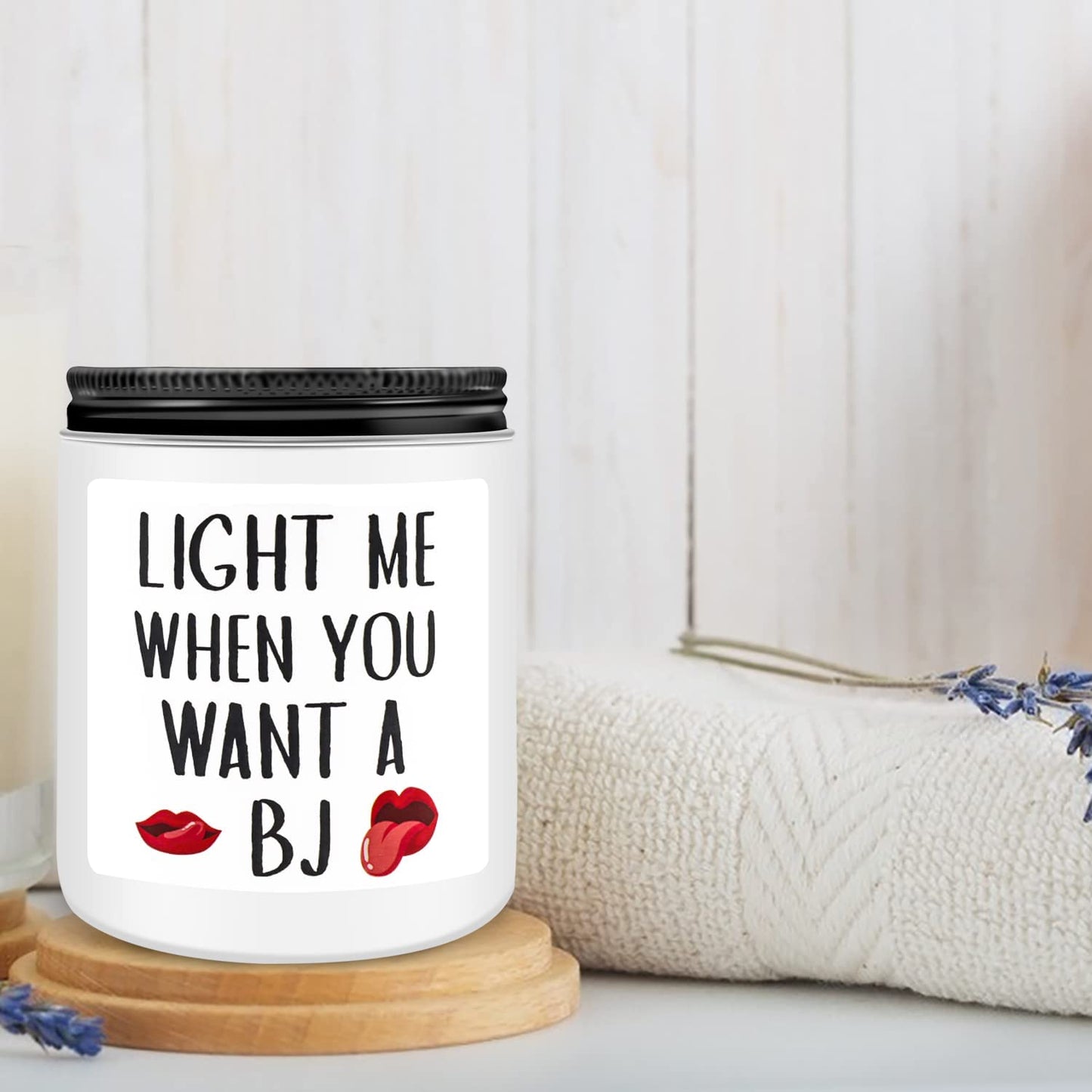 Gift for Men Light Me When You Want A BJ Candle - Funny Gifts for Valentines