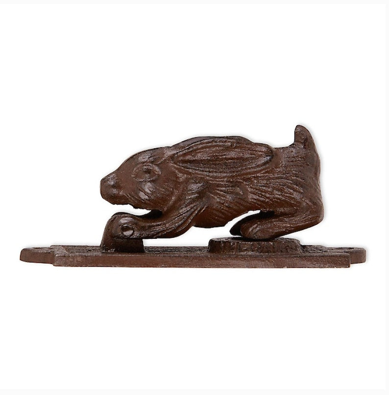 Rustic Rabbit Design Door Knocker In Durable Cast Iron