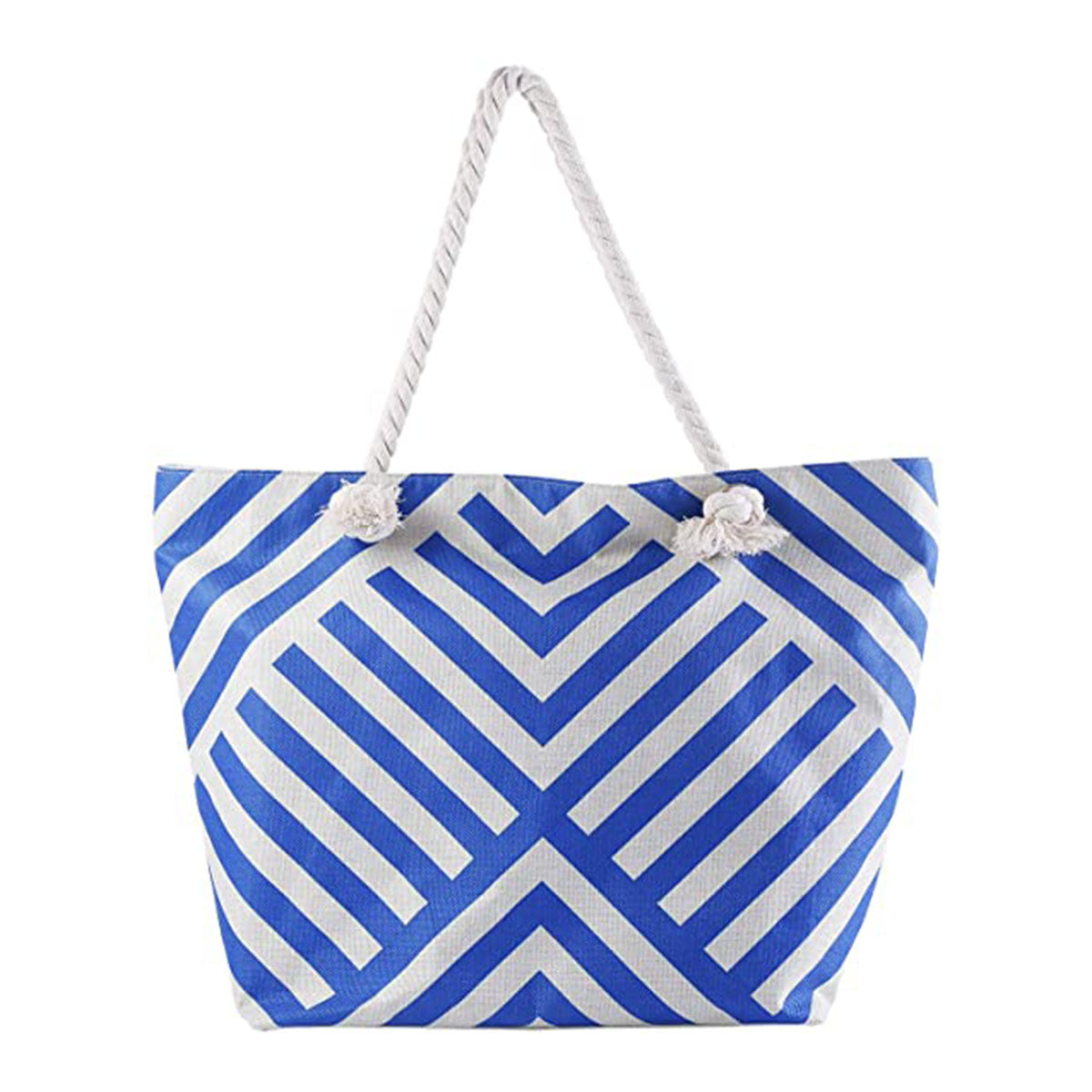 Extra Large Beach Bags Totes for Women Waterproof Sandproof- Stripe Blue