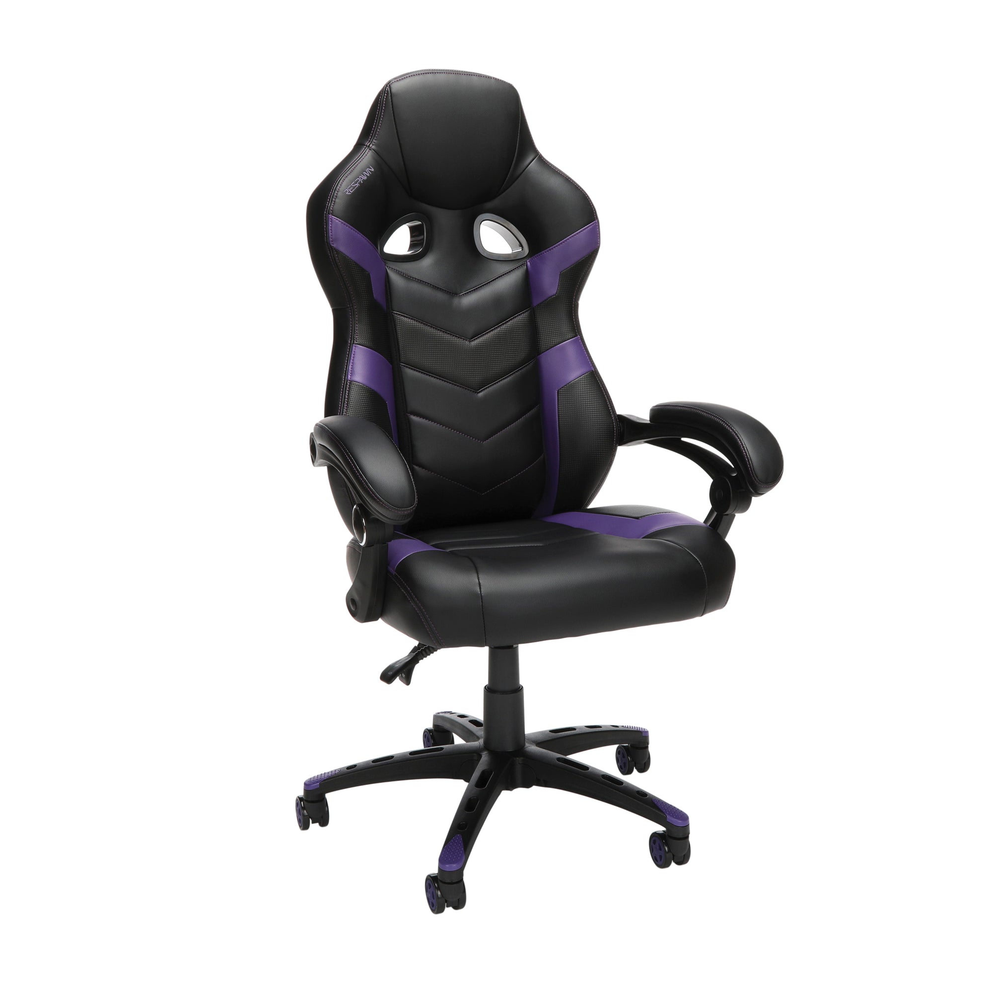 Bonded Leather Racing Style Gaming Chair, Reclining Chair, Purple