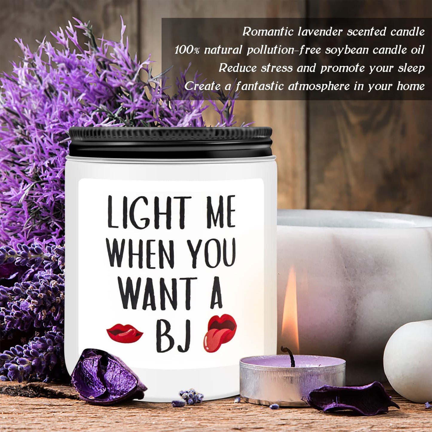 Gift for Men Light Me When You Want A BJ Candle - Funny Gifts for Valentines