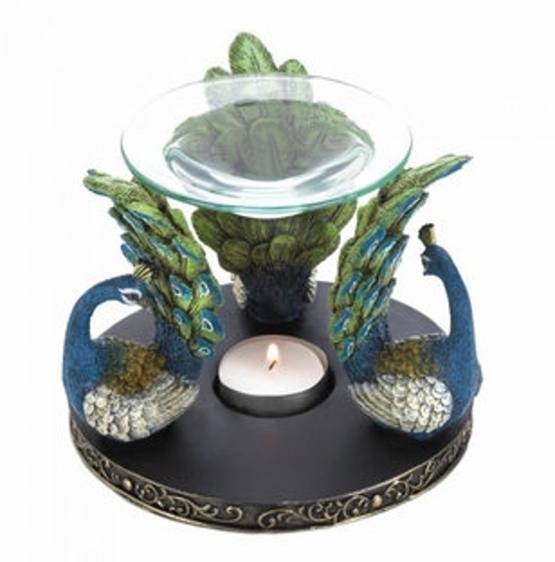 Peacock Plume Oil Fragrance Candle Melter Warmer for Warming Scented Candle Home Decoration