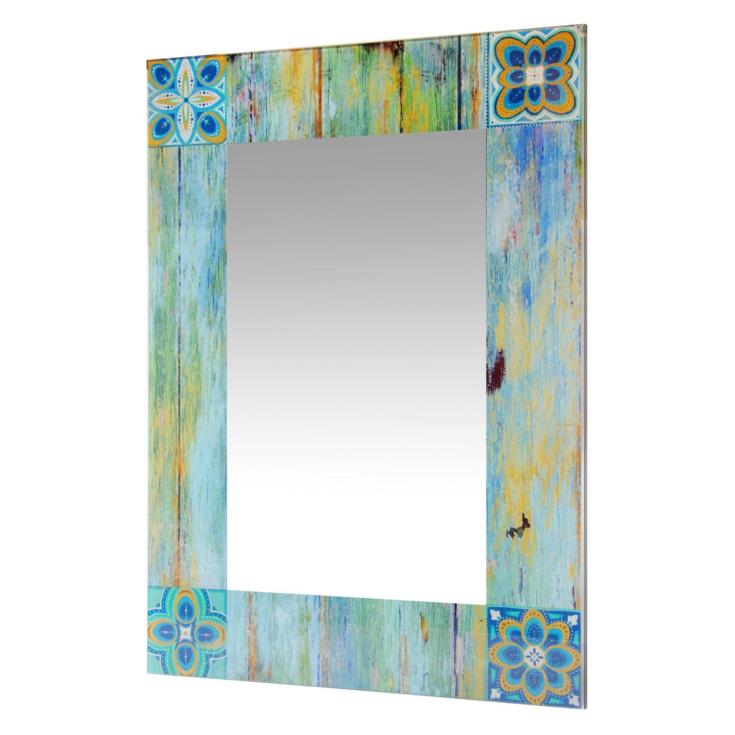 Chic Country Mosaic Rectangle Wall Mirror - 19.75W x 27.5H inches