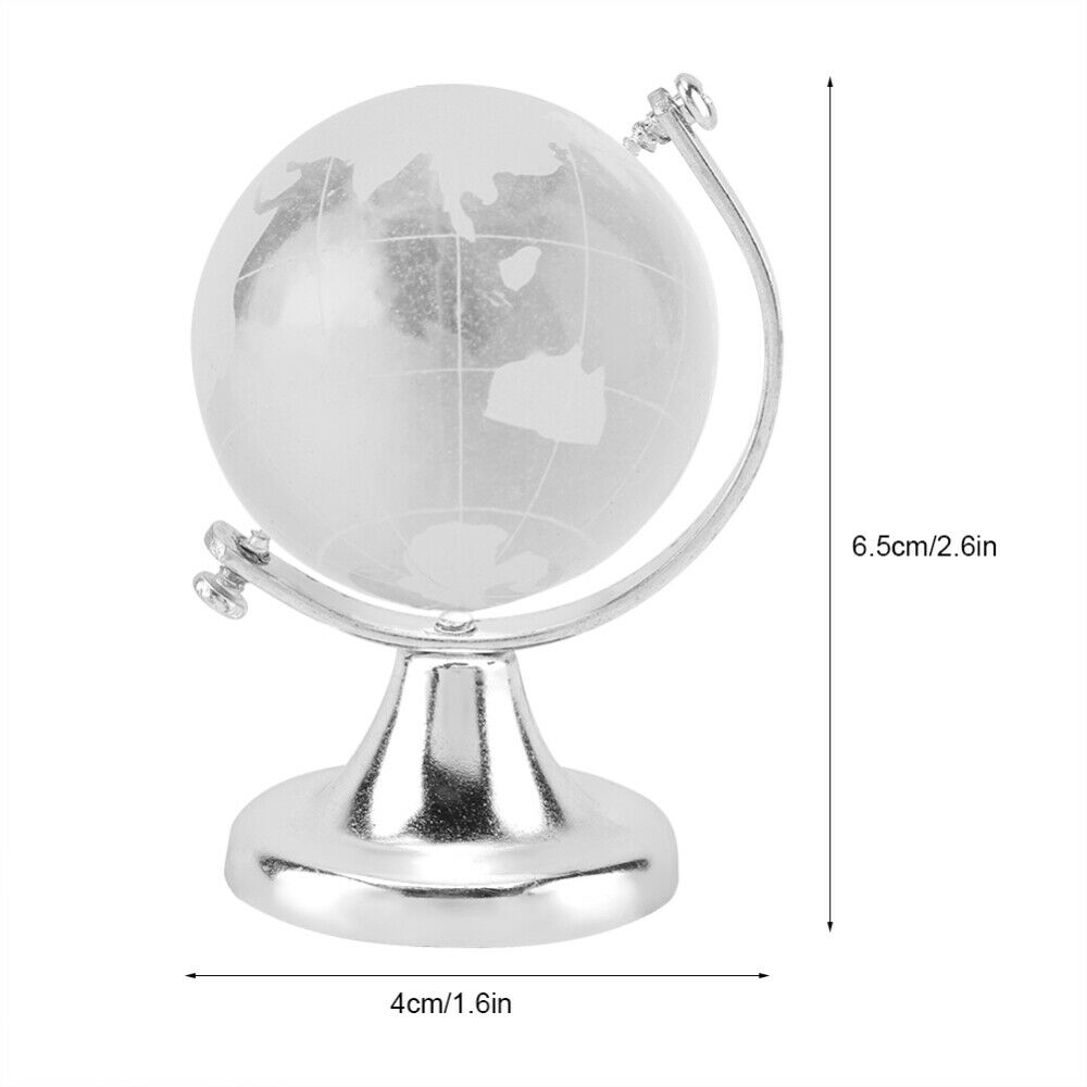 Crystal Ball Glass Globe Craft Ornament Desk Model Home Decor USA