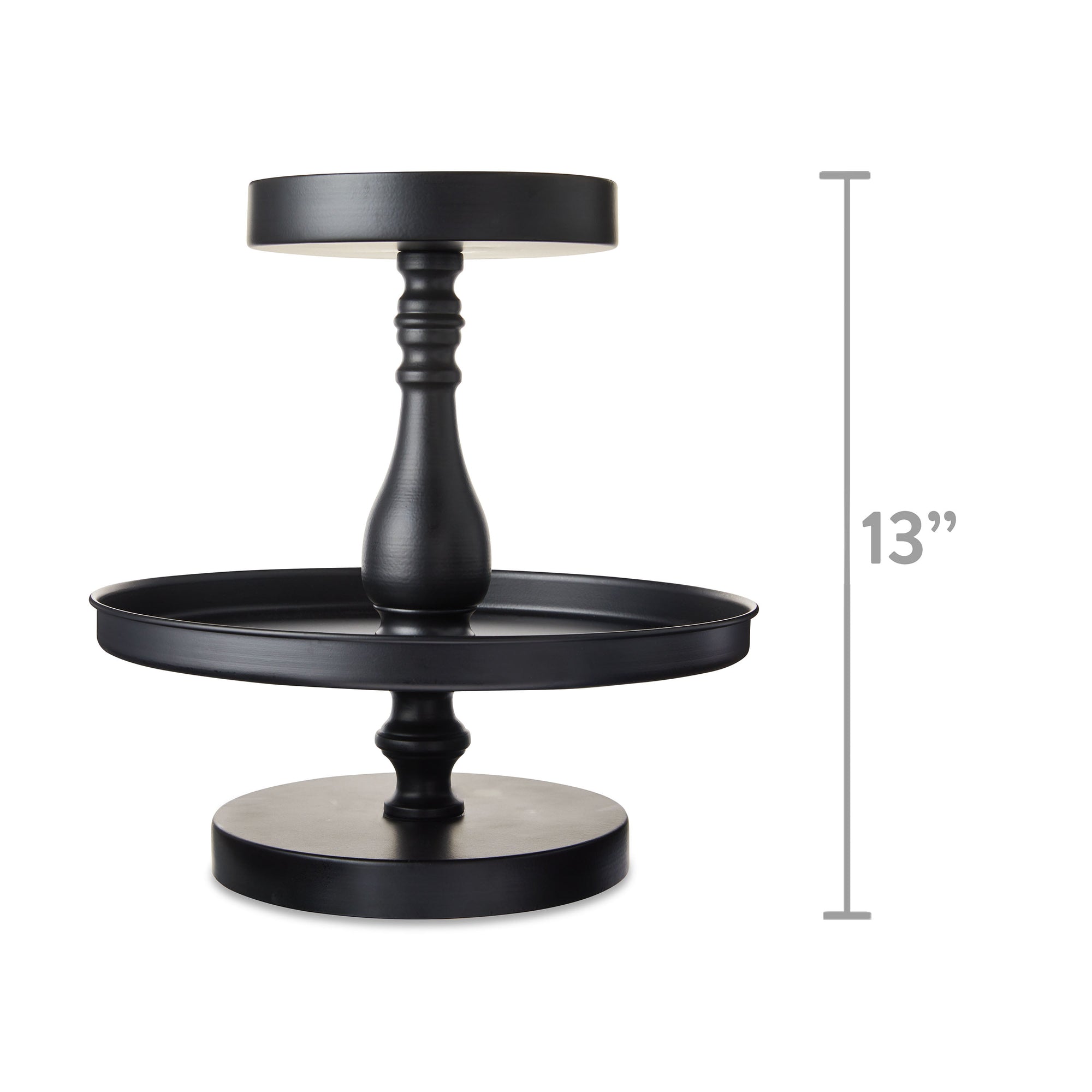 Halloween 2-Tiered Decorative Black Iron Tray