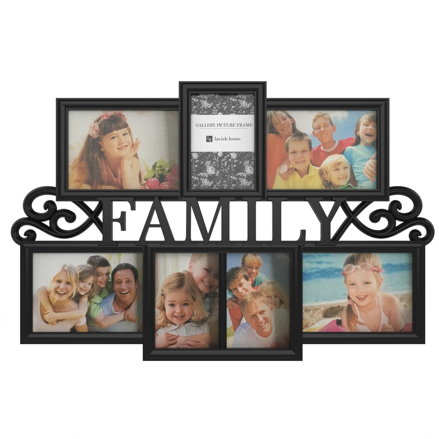 Home Family Collage Picture Frame w/ 7 Openings