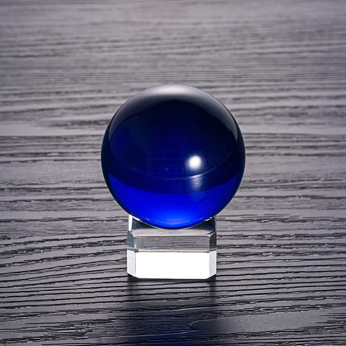 50mm(2 inch) K9 Solid Crystal Ball with Free Stand Suncatcher (Blue)