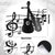 Music Metal Wall Art Guitar & Saxophone Sculpture Music Theme Note 15.75x14.17in