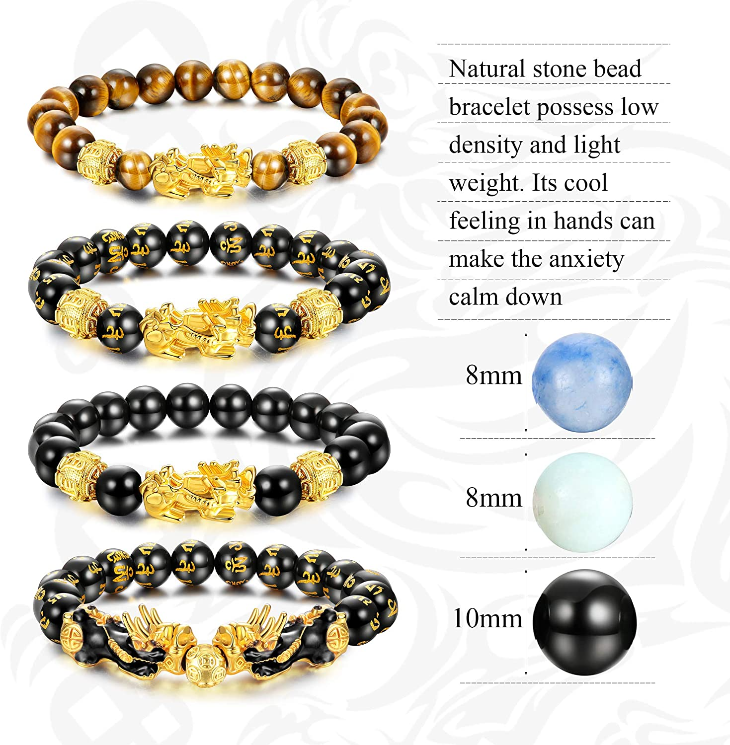 Chinese Style Dragon Turtle Year Bracelet New Year Fortune Bracelet Couple  | eBay