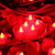 12 Pieces Heart Shape LED Tealight Candles w/ 200 Pieces Silk Rose Petals (Red Light, Red Petall)