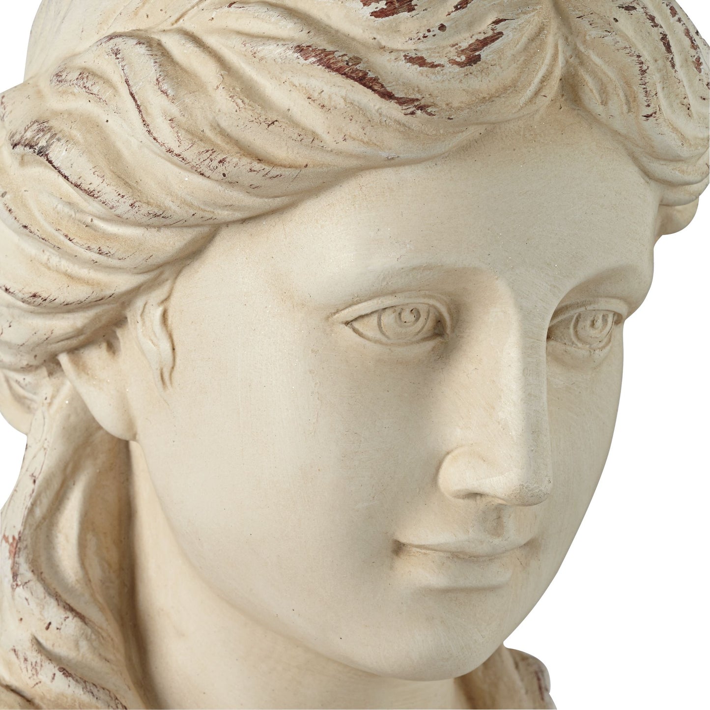 Classic Greek 17 1/2" High Antique White Bust Sculpture