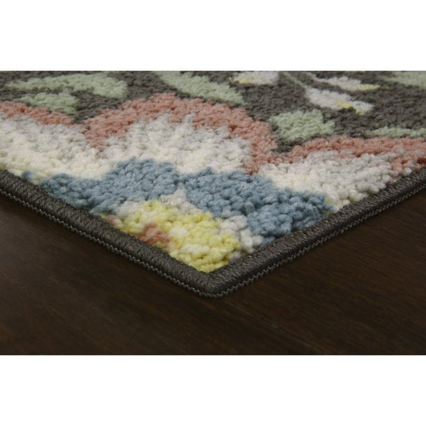 Oversized Floral Gray Multi Runner Rug, 2'x6' - Walmart.com