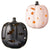 2-Count Halloween LED-Light Black & Pink Resin Pumpkin