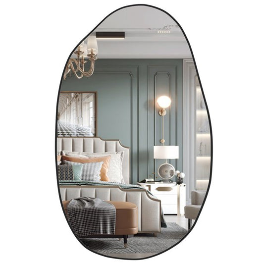 Irregular Wall Mirror, Asymmetrical Large Vanity Mirror for Wall Bathroom 33.5×20.5 inches