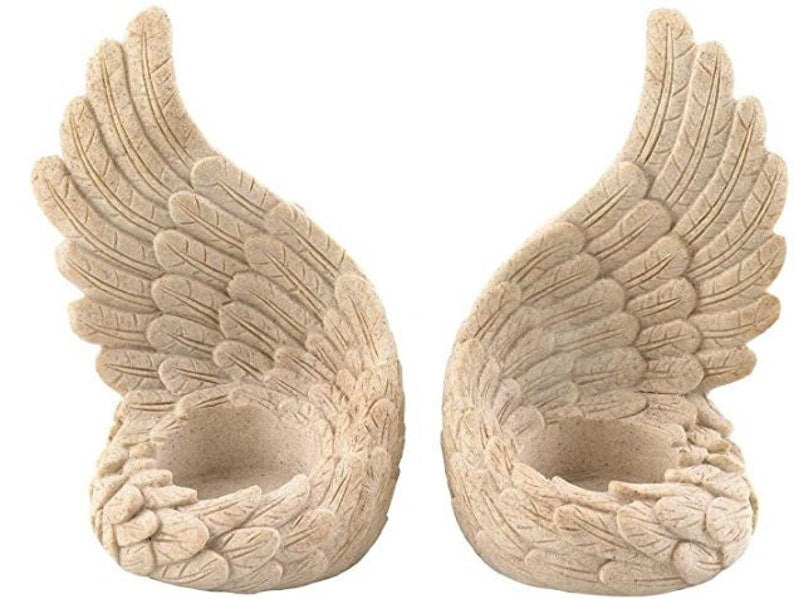Angel Wings Tealight Set,Candle Holder Figurine Home Decoration