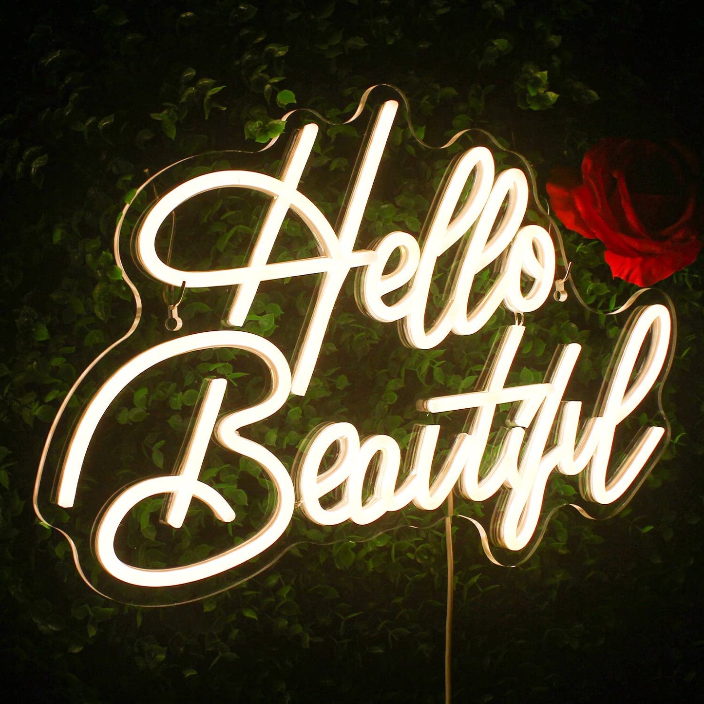 Hello Beautiful Warm white Neon Signs Wall Decoration