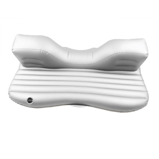 Air Bed Back Seat Pad Sleep Rest Mat Inflatable Travel Car Mattress Pillows Pump-Silver