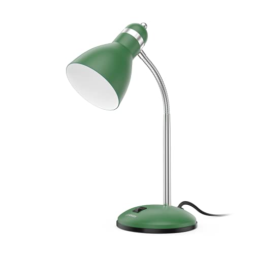 Eye Caring Metal Desk Lamp, Adjustable Goose Neck