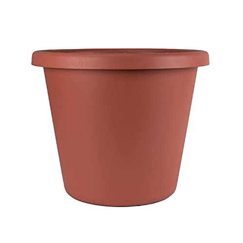 8" Round Classic Planter - Tw/ Rolled Rim & 10 Drain Holes