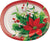 HOLIDAY POINSETTIA OVAL PLATTERS, 10" X 12",