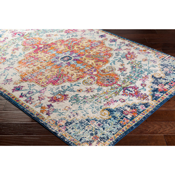 Sandhya Traditional Blue Area Rug; newest 2' x 3'