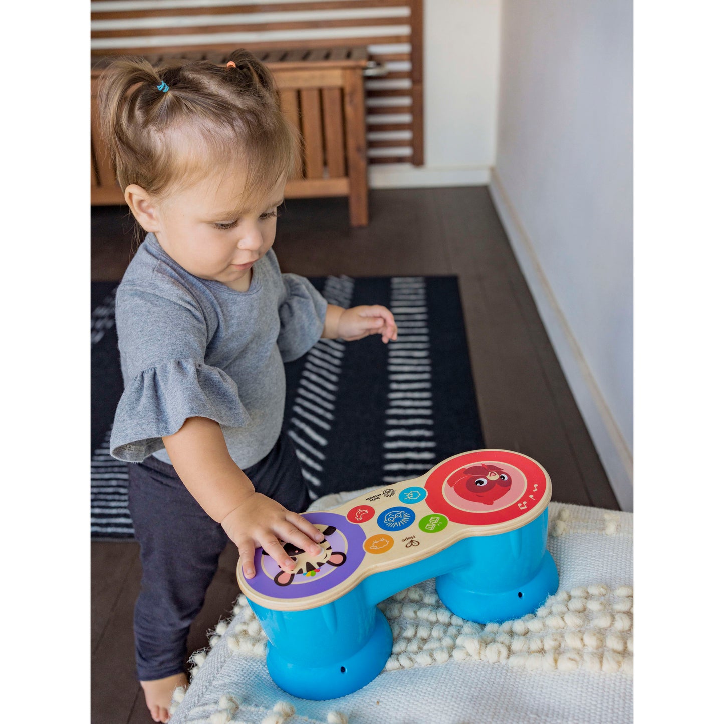 Magic Touch Wooden Drums Infant Musical Toy