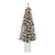 Set of Two 5-Foot Pre-Lit Flocked Artificial Christmas Tree