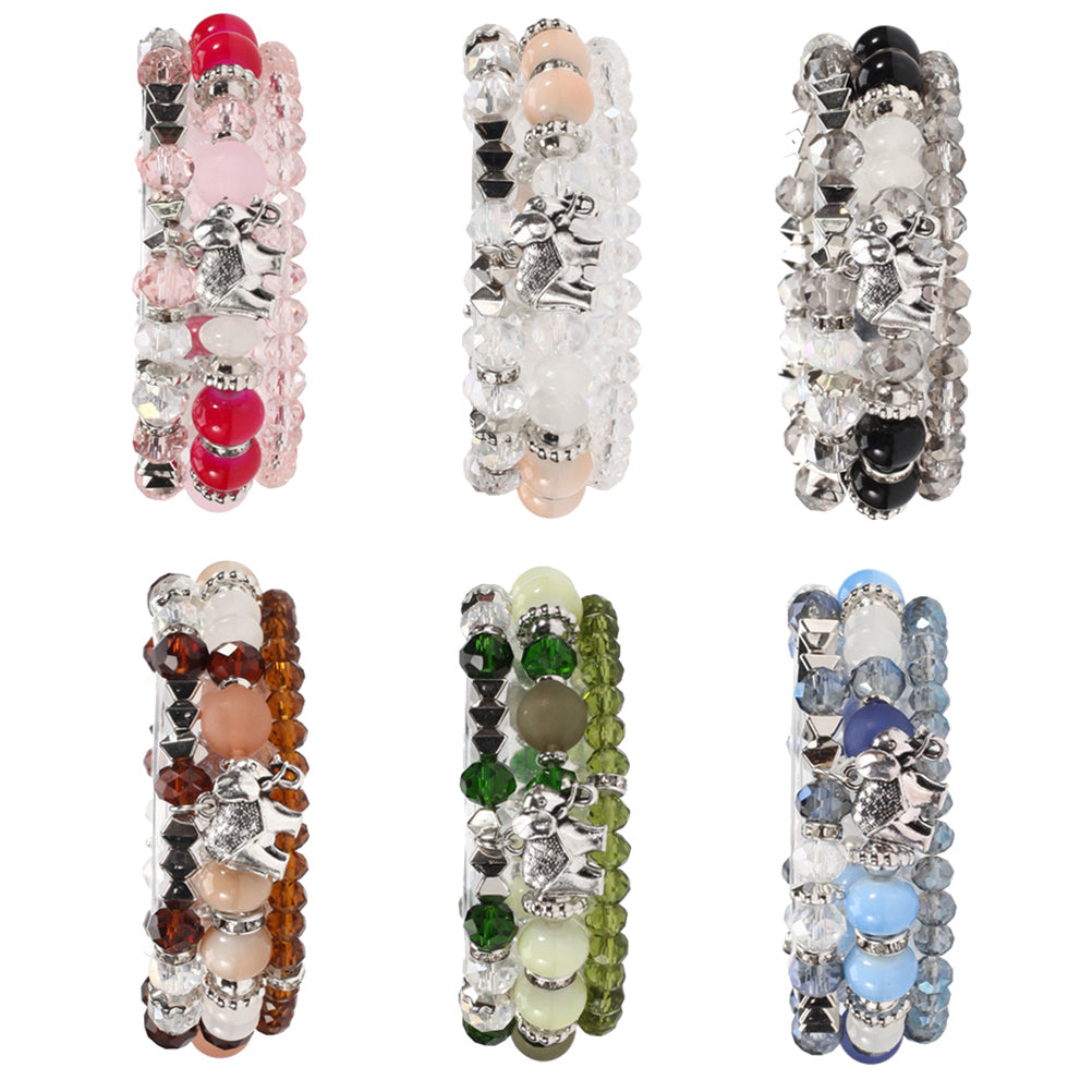 6 Sets Bohemian Style Multi Layer Bracelet for Women