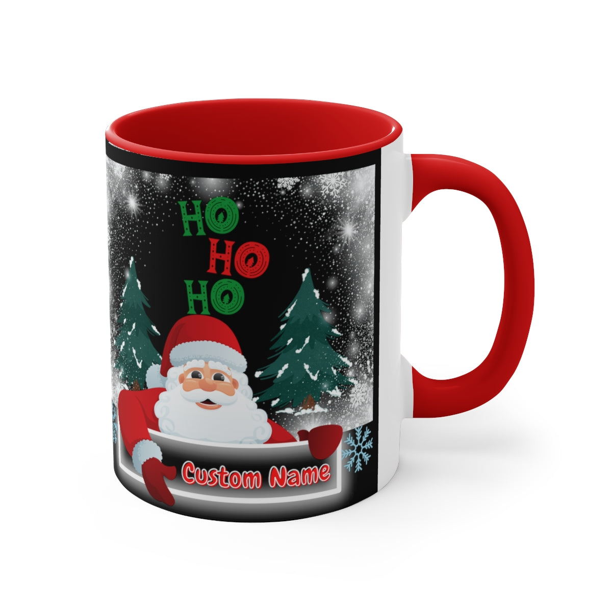 Customize your own Christmas Santa Accent Coffee Mug, 11oz