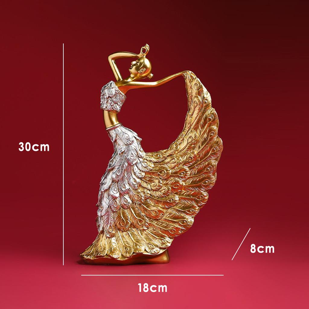 Peacock Dancer Figurine for Home Decoration