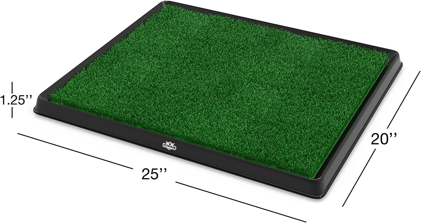 Medium Size Grass Puppy Pee Pad for Dogs w/ Tray -20x25