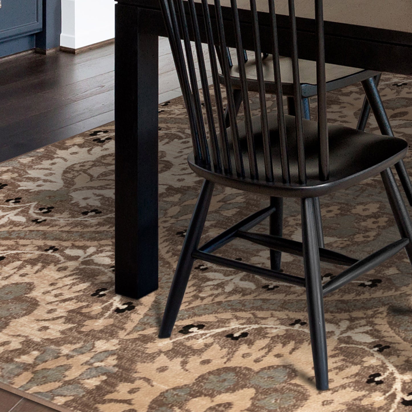 Augusta Floral Indoor Area Rug, Light Blue, 4' x 6'