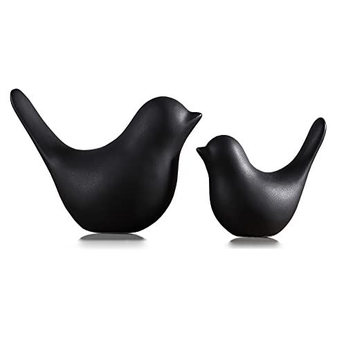 Small Animal Statues Home Decor Modern Style Black Decorative Ornaments for Living Room, Bedroom,