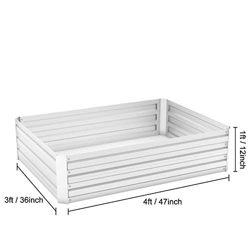 Metal Raised Planter Garden Box- 4X3X1 FT