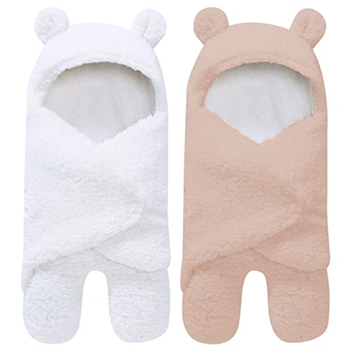 2 Pack Sherpa Baby Swaddle Blanket